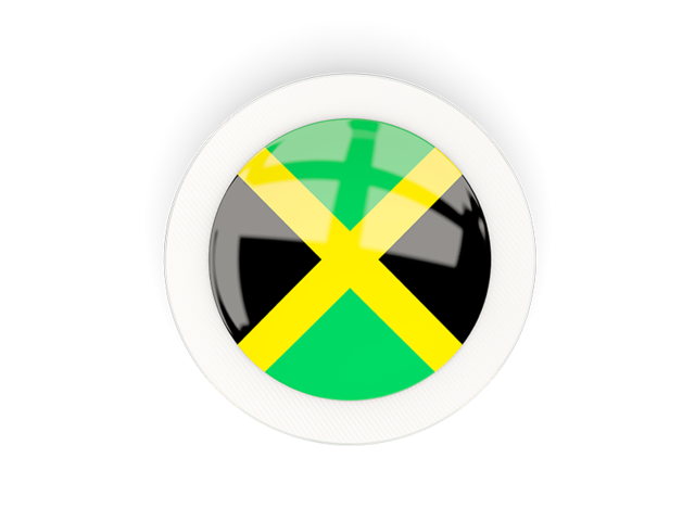 Круглая карбоновая иконка. Скачать флаг. Ямайка