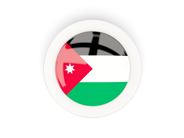Круглая карбоновая иконка. Скачать флаг. Иордания