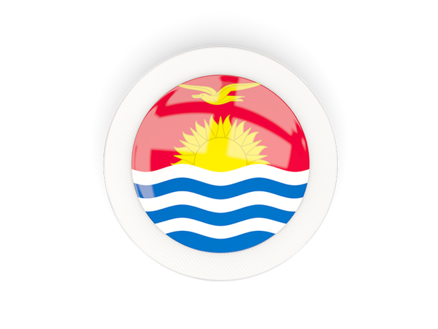 Круглая карбоновая иконка. Скачать флаг. Кирибати