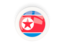 North Korea. Round carbon icon. Download icon.
