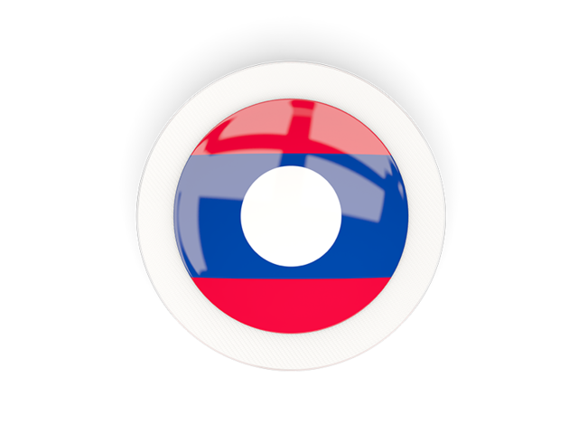 Round carbon icon. Download flag icon of Laos at PNG format