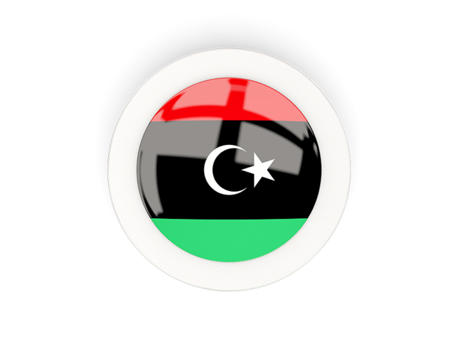 Круглая карбоновая иконка. Скачать флаг. Ливия