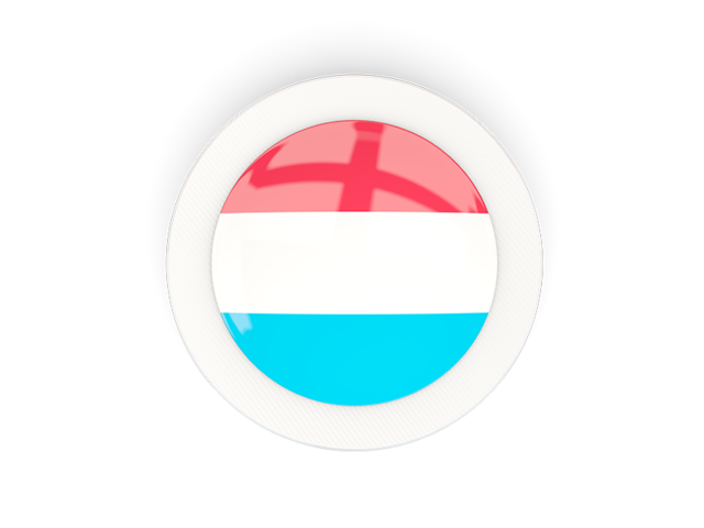 Круглая карбоновая иконка. Скачать флаг. Люксембург