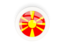 Macedonia. Round carbon icon. Download icon.