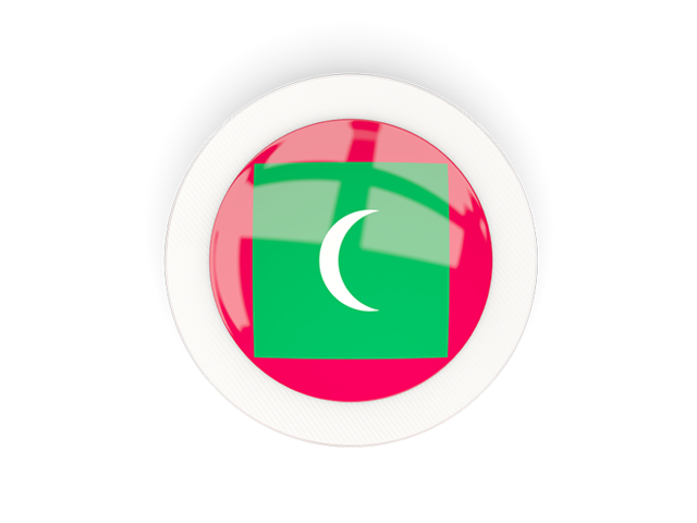 Round carbon icon. Download flag icon of Maldives at PNG format