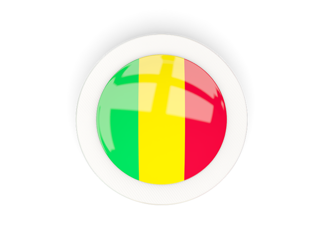 Round carbon icon. Download flag icon of Mali at PNG format