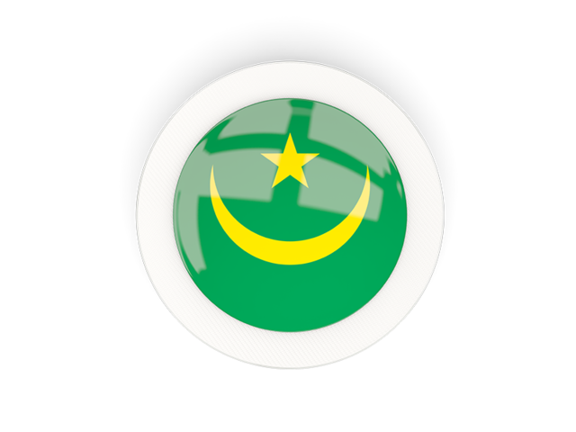 Round carbon icon. Download flag icon of Mauritania at PNG format