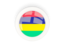 Mauritius. Round carbon icon. Download icon.