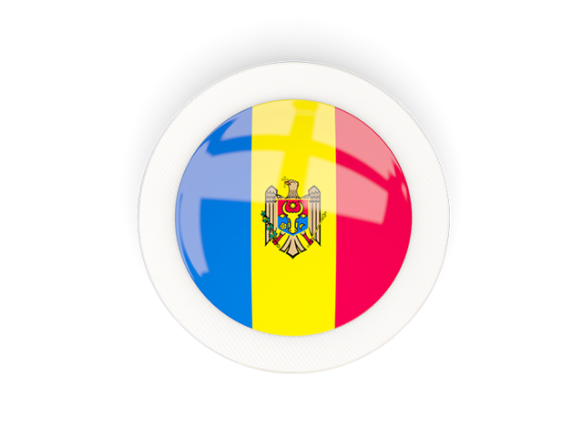 Круглая карбоновая иконка. Скачать флаг. Молдавия