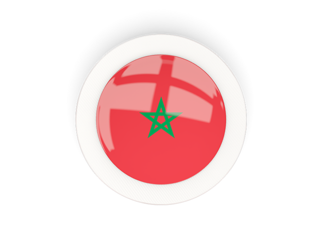 Round carbon icon. Download flag icon of Morocco at PNG format