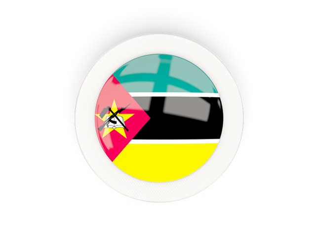 Круглая карбоновая иконка. Скачать флаг. Мозамбик