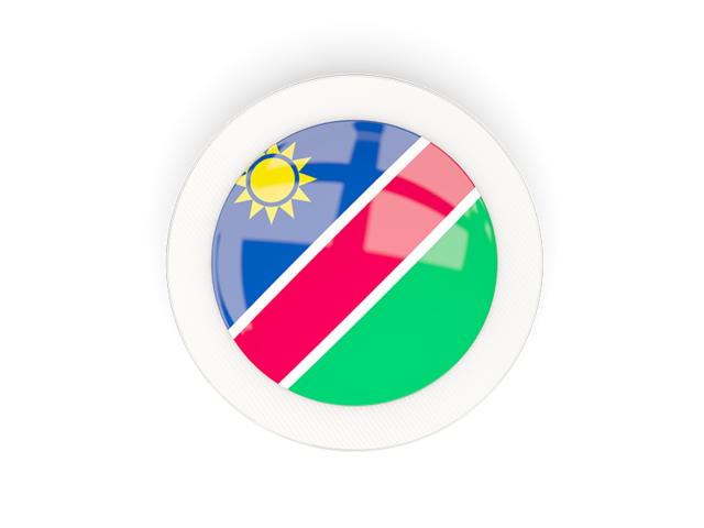 Round carbon icon. Download flag icon of Namibia at PNG format