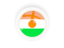 Niger. Round carbon icon. Download icon.