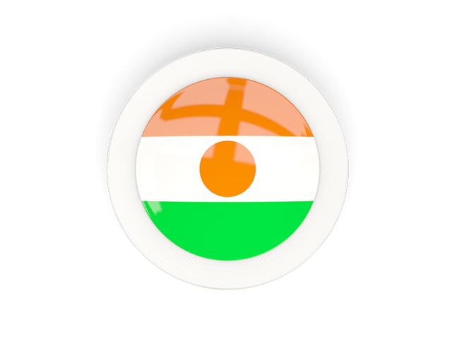 Round carbon icon. Download flag icon of Niger at PNG format