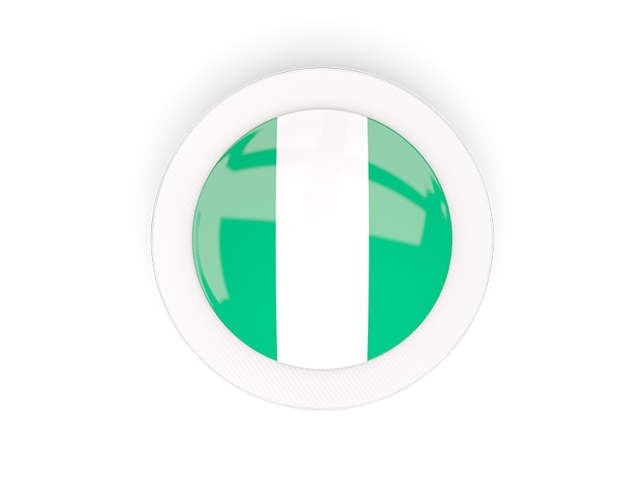 Round carbon icon. Download flag icon of Nigeria at PNG format