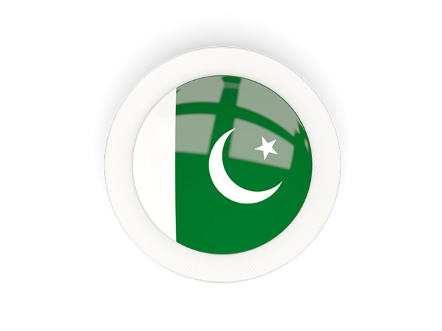 Круглая карбоновая иконка. Скачать флаг. Пакистан