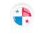 Panama. Round carbon icon. Download icon.