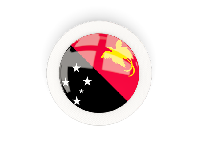Круглая карбоновая иконка. Скачать флаг. Папуа — Новая Гвинея