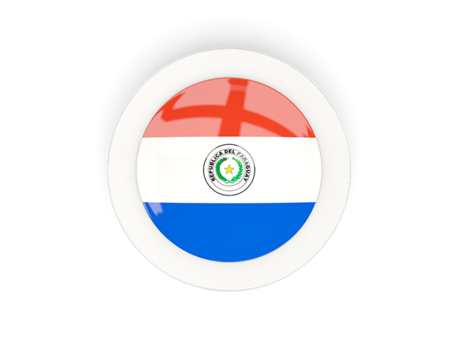 Круглая карбоновая иконка. Скачать флаг. Парагвай
