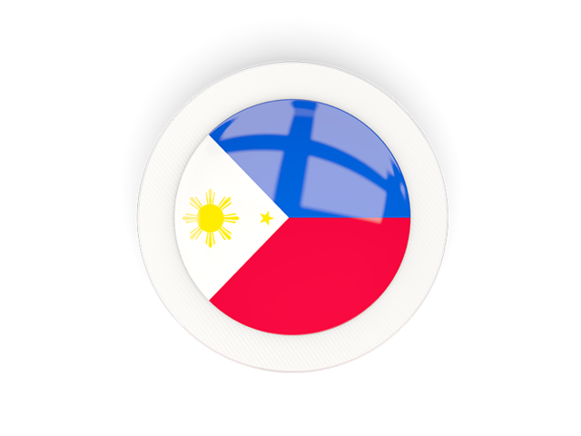 Круглая карбоновая иконка. Скачать флаг. Филиппины