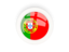 Portugal. Round carbon icon. Download icon.