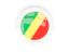 Republic of the Congo. Round carbon icon. Download icon.