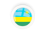 Rwanda. Round carbon icon. Download icon.