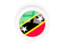 Saint Kitts and Nevis. Round carbon icon. Download icon.