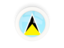 Saint Lucia. Round carbon icon. Download icon.