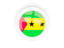 Sao Tome and Principe. Round carbon icon. Download icon.