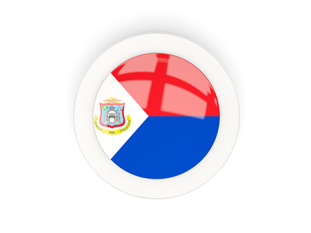 Round carbon icon. Download flag icon of Sint Maarten at PNG format