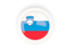 Slovenia. Round carbon icon. Download icon.