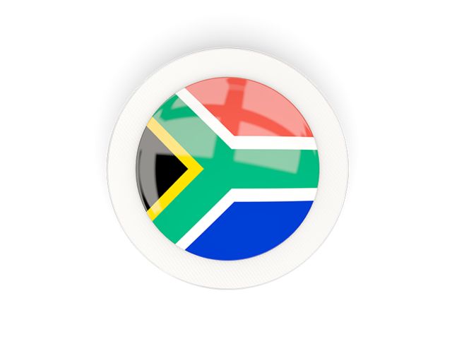 Круглая карбоновая иконка. Скачать флаг. ЮАР