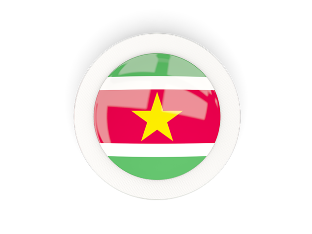 Round carbon icon. Download flag icon of Suriname at PNG format