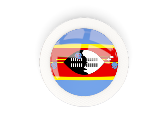 Круглая карбоновая иконка. Скачать флаг. Свазиленд