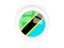 Tanzania. Round carbon icon. Download icon.
