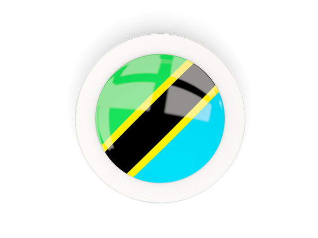 Round carbon icon. Download flag icon of Tanzania at PNG format