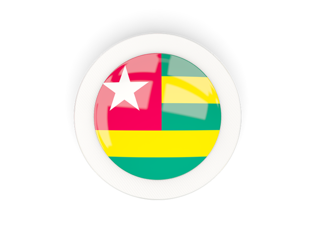 Round carbon icon. Download flag icon of Togo at PNG format