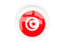 Tunisia. Round carbon icon. Download icon.