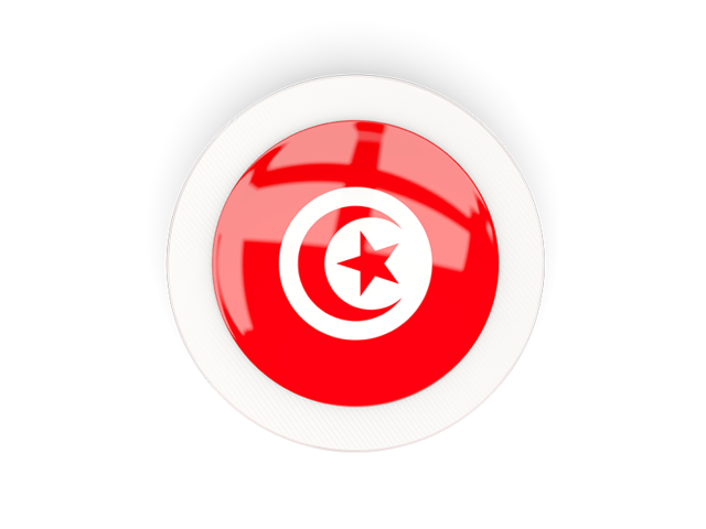 Round carbon icon. Download flag icon of Tunisia at PNG format