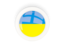 Ukraine. Round carbon icon. Download icon.