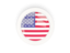 United States of America. Round carbon icon. Download icon.