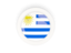 Uruguay. Round carbon icon. Download icon.