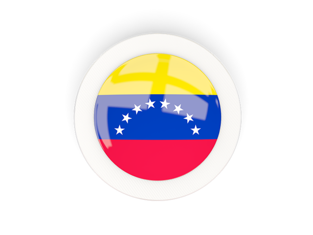 Круглая карбоновая иконка. Скачать флаг. Венесуэла