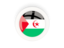 Western Sahara. Round carbon icon. Download icon.