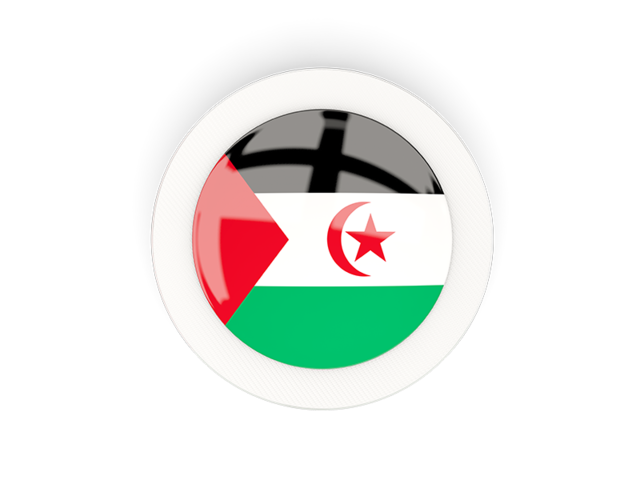 Round carbon icon. Download flag icon of Western Sahara at PNG format