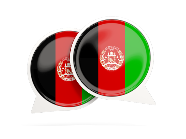 Round chat icon. Download flag icon of Afghanistan at PNG format