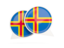 Aland Islands. Round chat icon. Download icon.