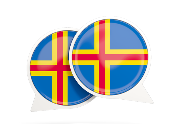 Round chat icon. Download flag icon of Aland Islands at PNG format