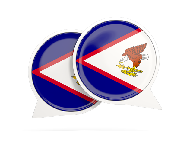 Round chat icon. Download flag icon of American Samoa at PNG format